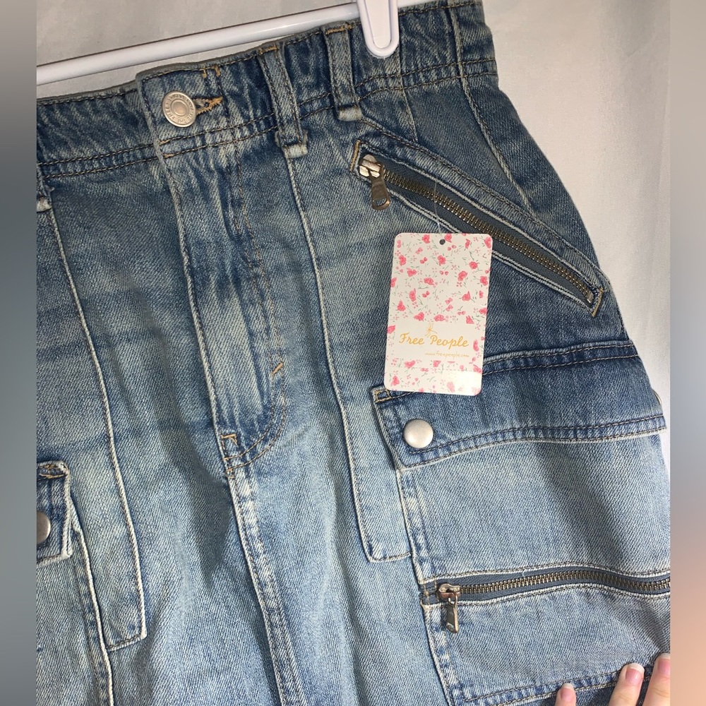 NWT Free People - We The Free Avenue Mini Denim Skirt Size 26 - Picture 14 of 15